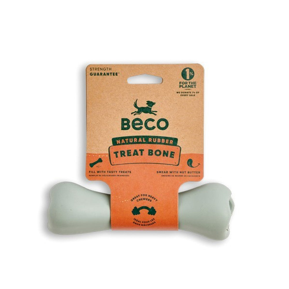 Beco Natural Rubber Chew Bone (Green)