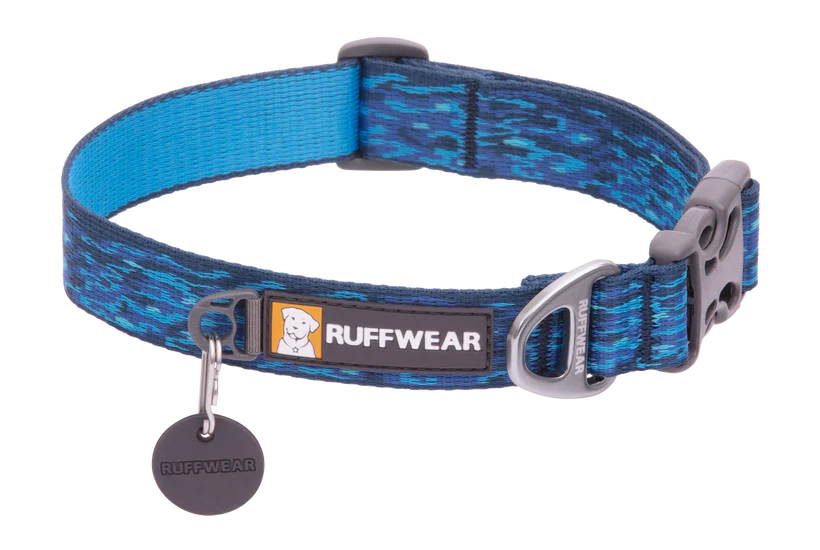 Ruffwear Flat Out™ Dog Collar (Oceanic Distortion)