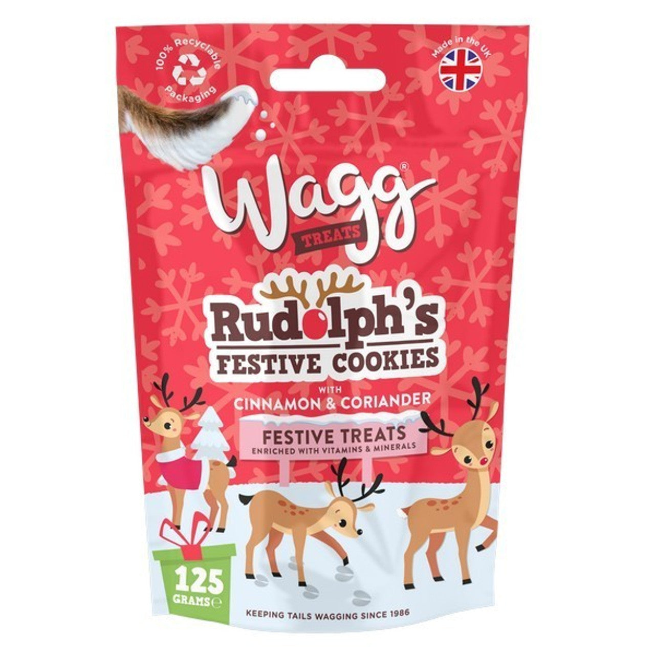 Wagg Treats Festive Cookies Rudolph (125g)