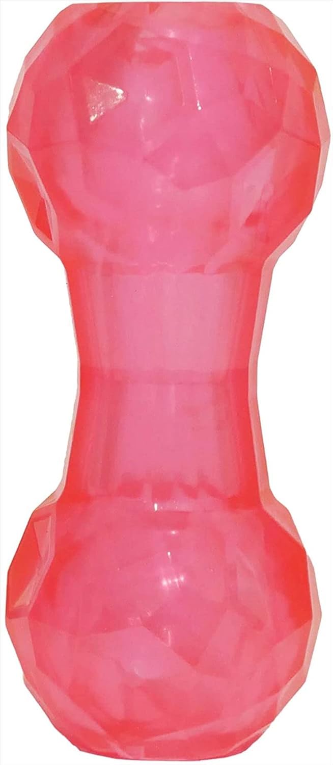 Rosewood Biosafe Pink Puppy Dumbbell Treat Dispensing Toy