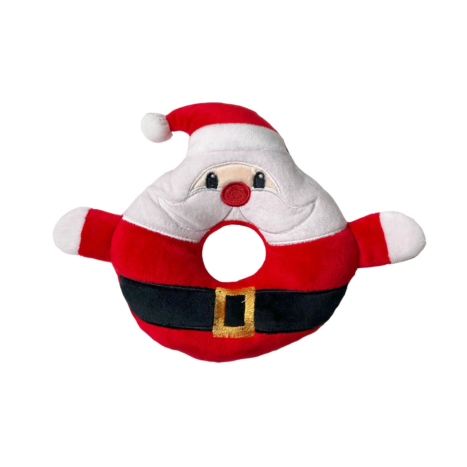 Donut Santa Squeaker Christmas Toy