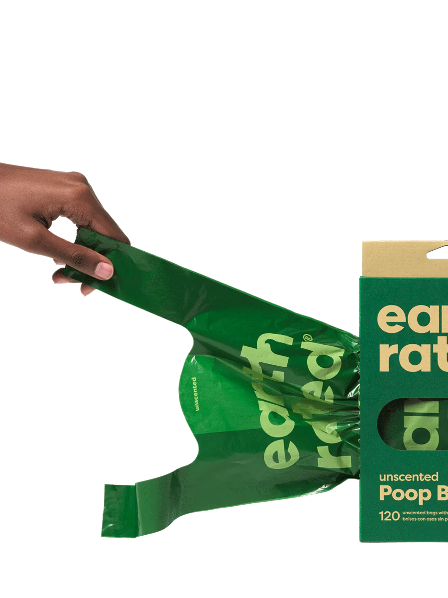 Earth Rated Unscented Poop Bags with Handles (120 Bags)