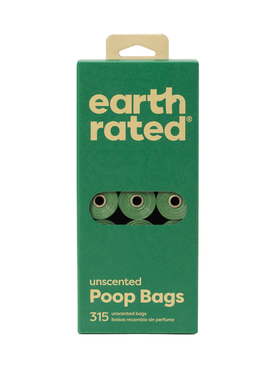 Earth Rated Unscented Poop Bags 21 Refill Rolls (315 Bags)