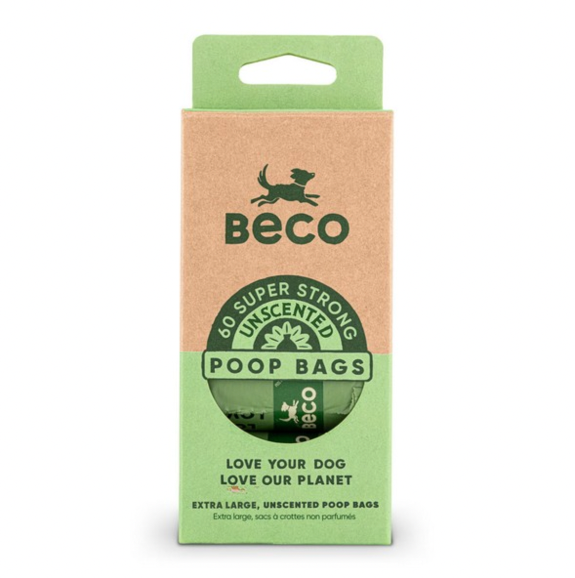Beco Super Strong Unscented Compostable Poop Bags (270 Bags)