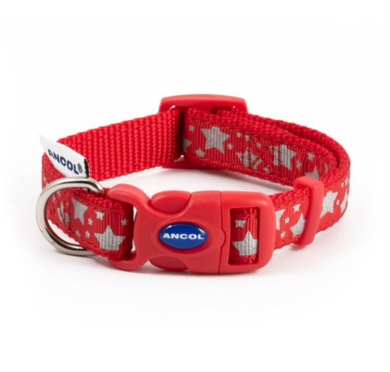 Ancol Fashion Reflective Dog Collar (Stars Red)