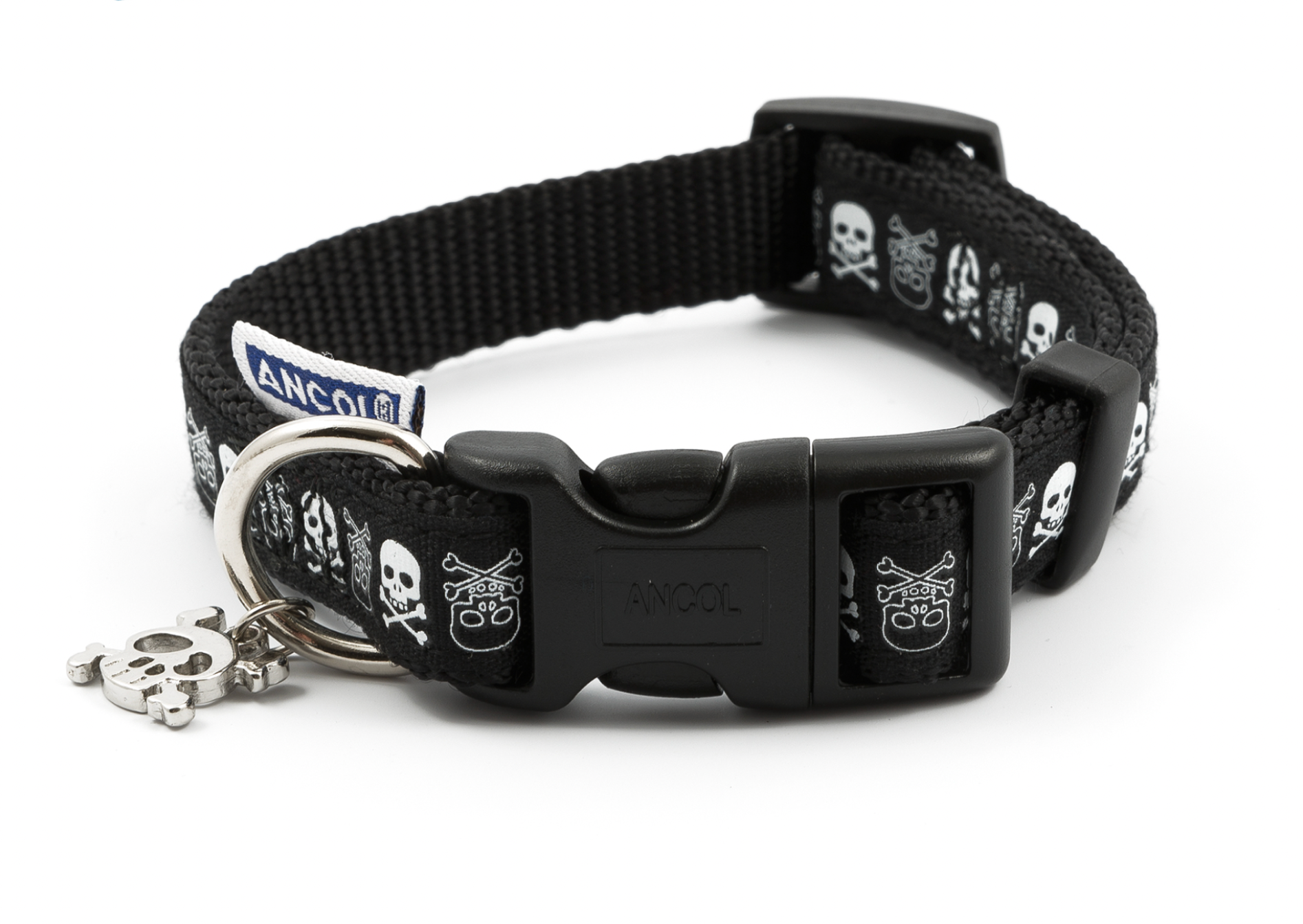 Ancol Nylon Skull Adjustable Dog Collar