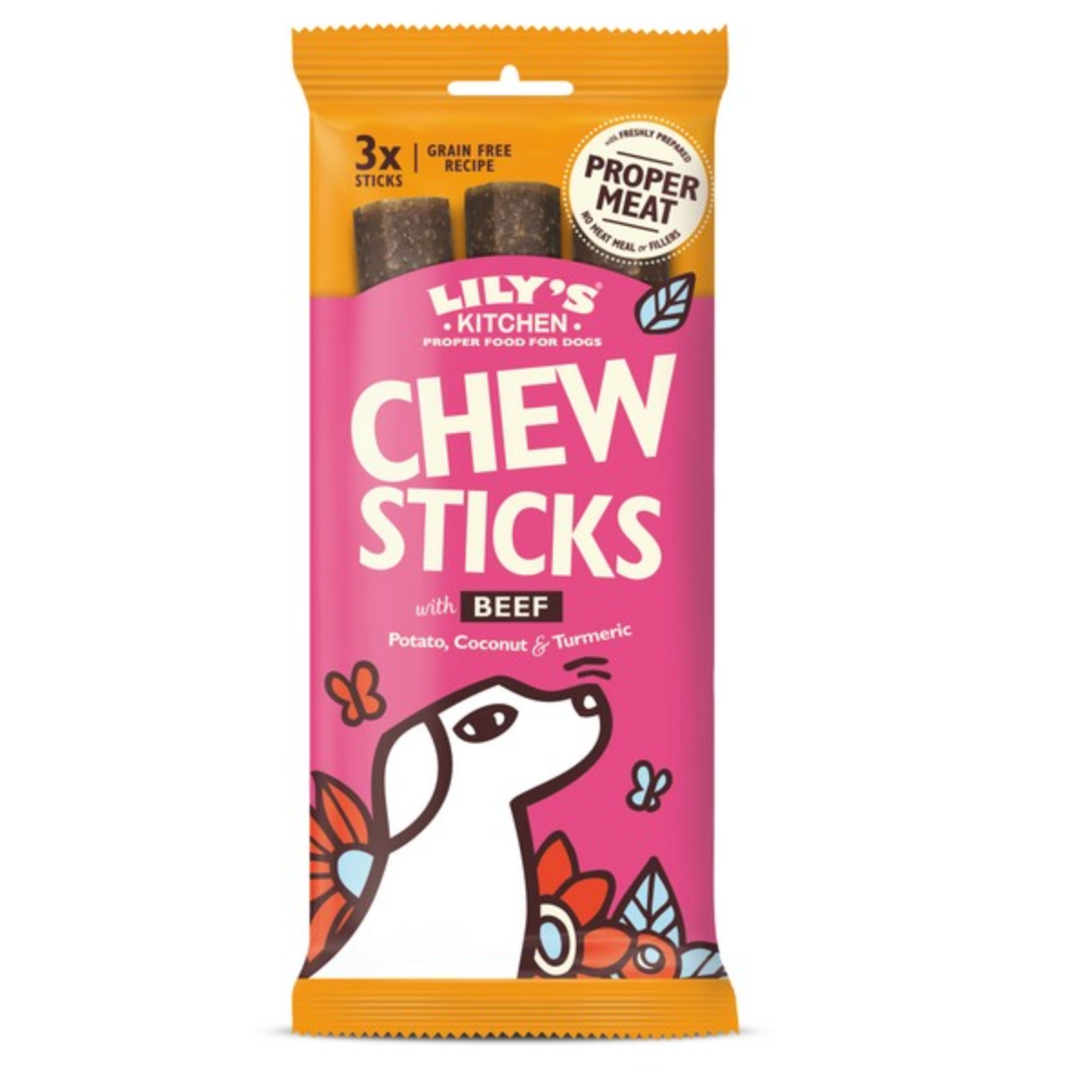 Lily's Kitchen Dog Chews with Beef (120g)