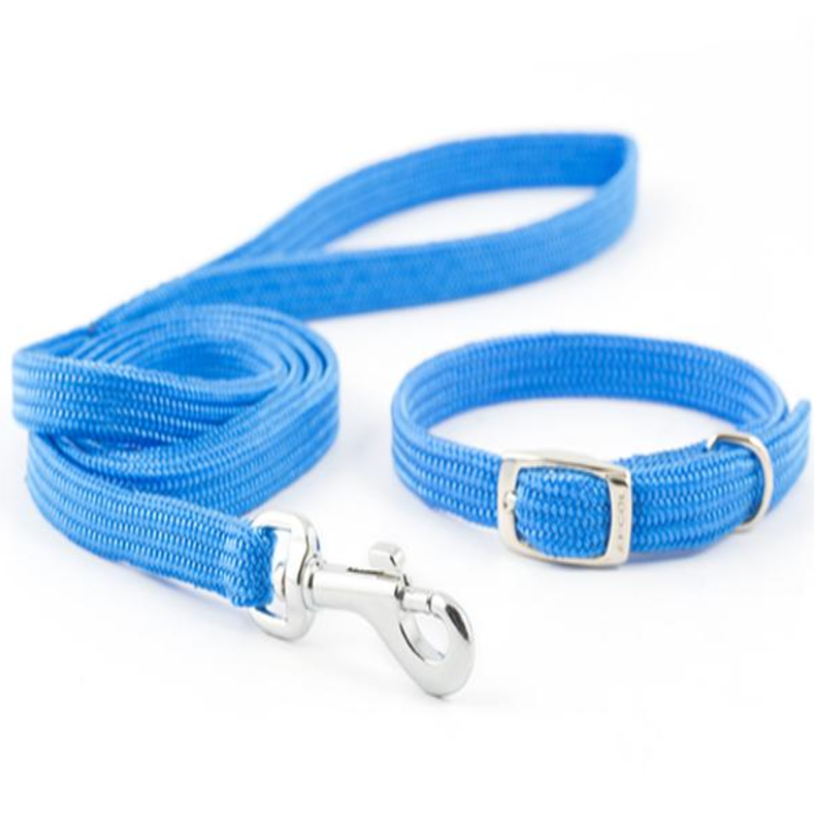 Ancol Puppy Collar & Lead Set (Soft Weave Blue)