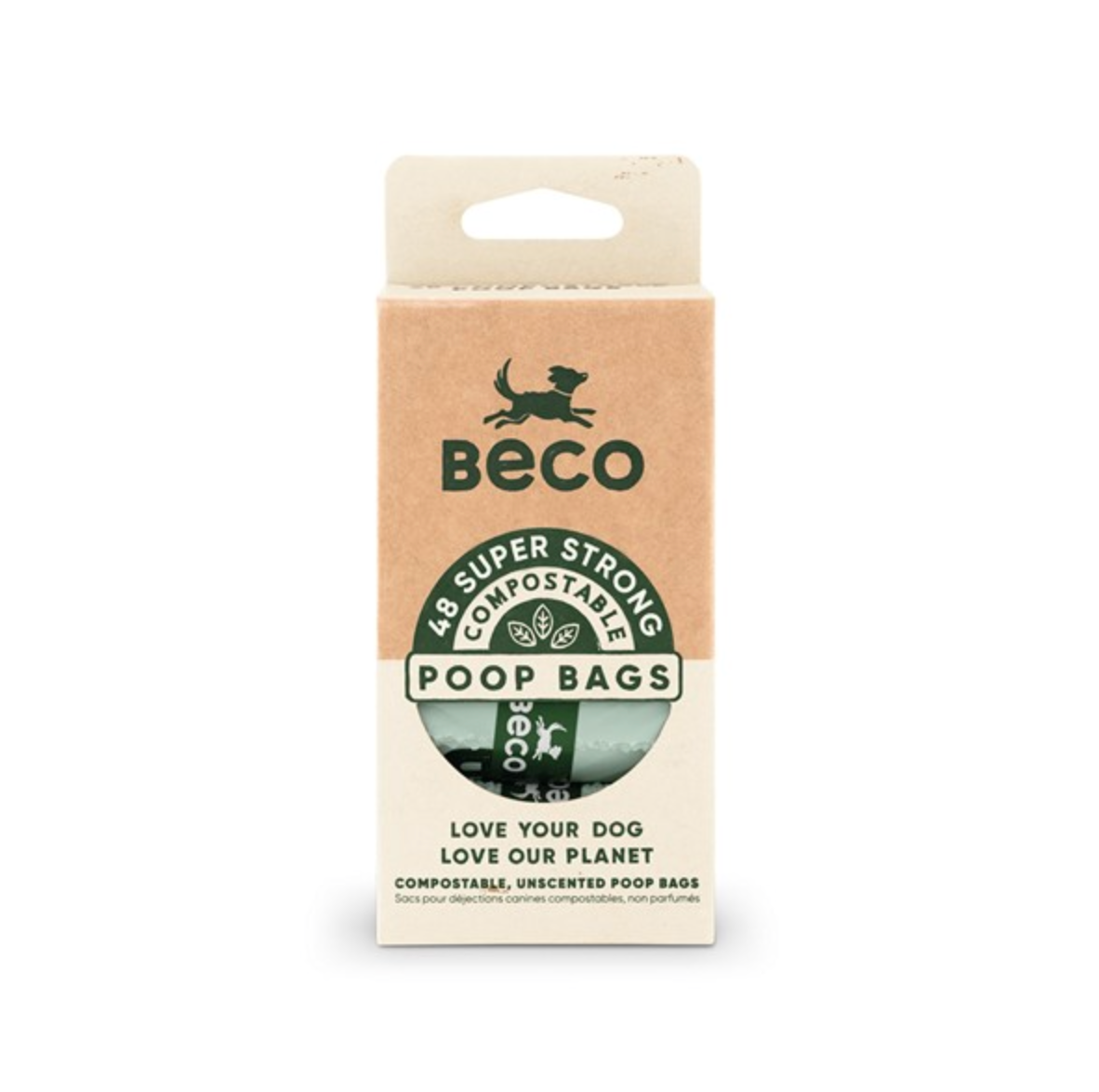 Beco Unscented Compostable Poop Bags (48 Pack)