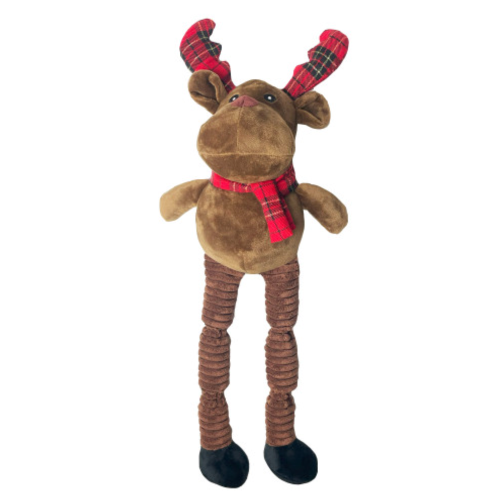 Squeaky Long Legs Christmas Reindeer Toy