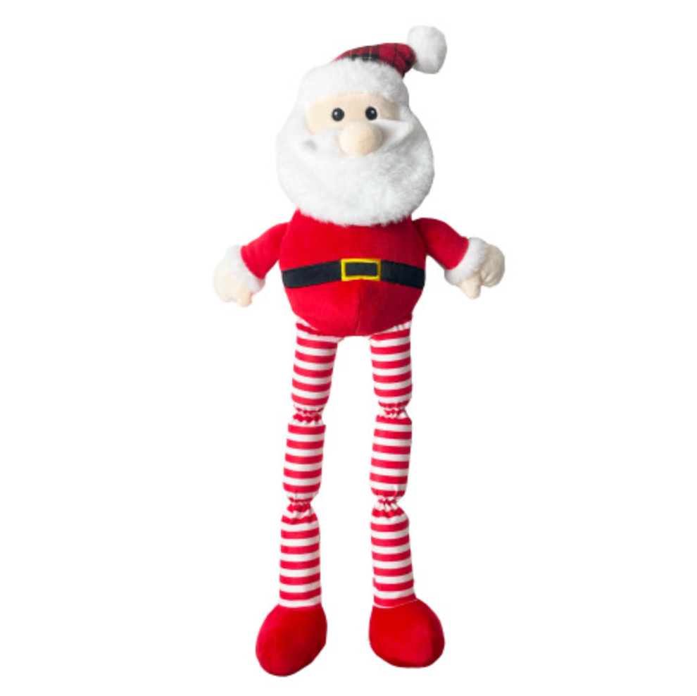 Squeaky Long Legs Christmas Santa Toy