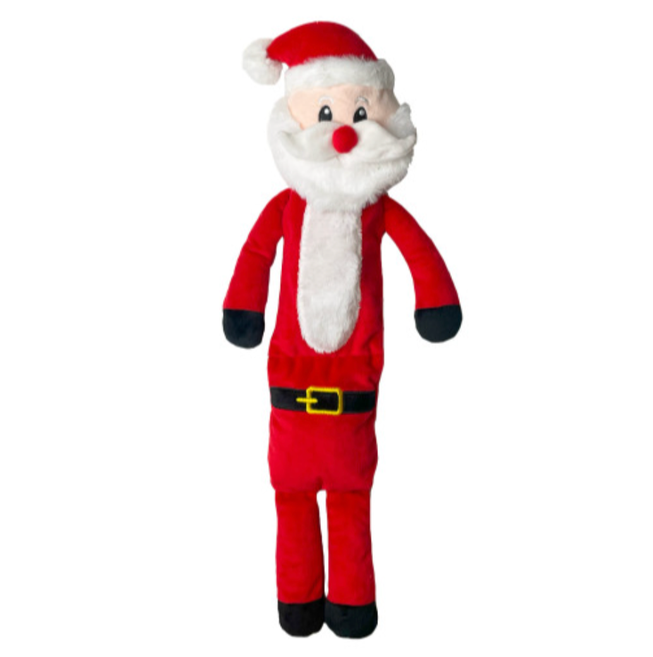 Squeaky Santa Soft Dog Toy