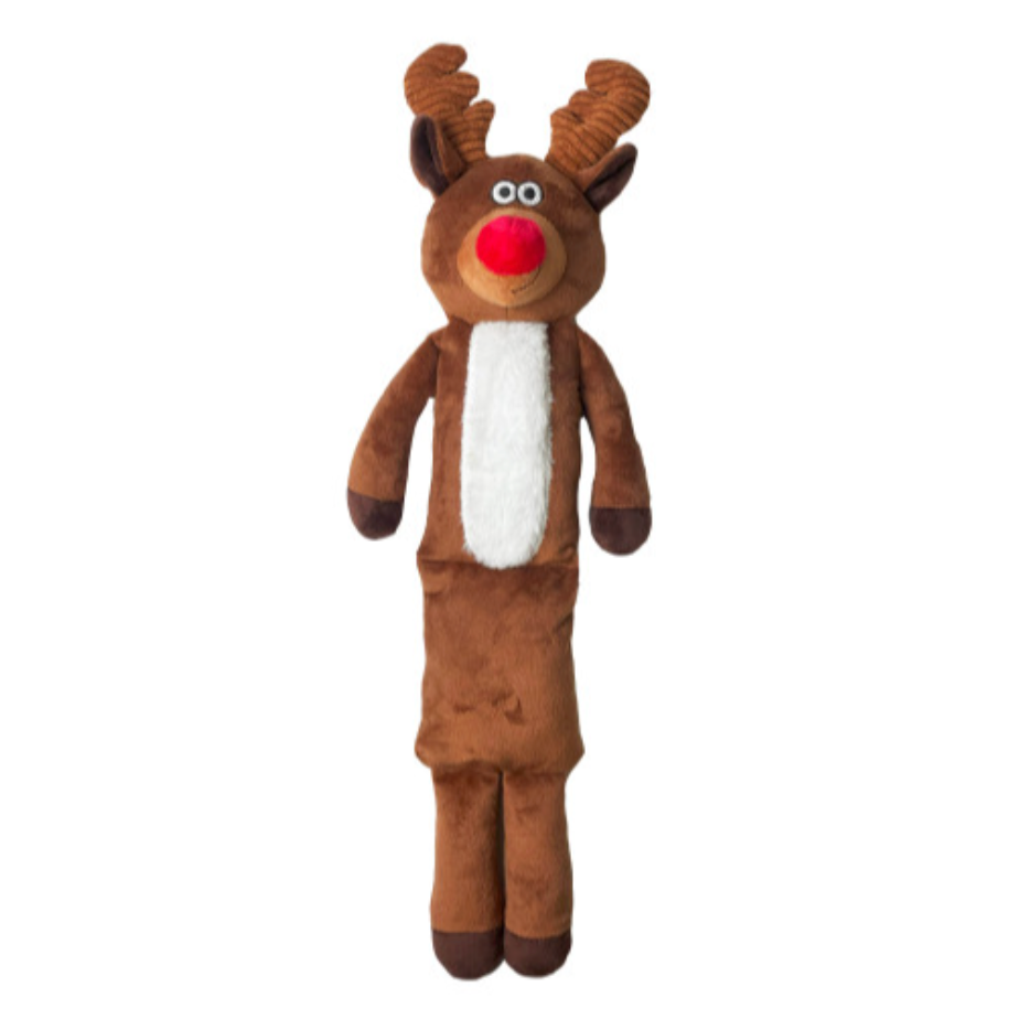 Squeaky Reindeer Soft Dog Toy