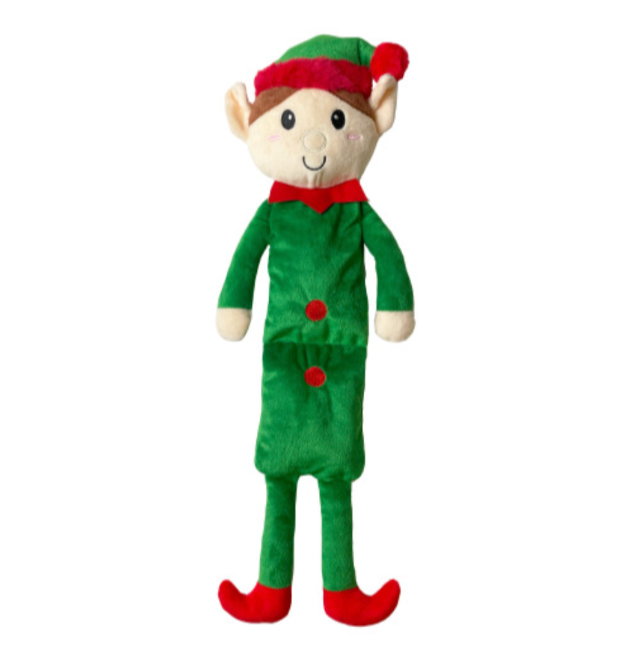 Squeaky Elf Soft Dog Toy