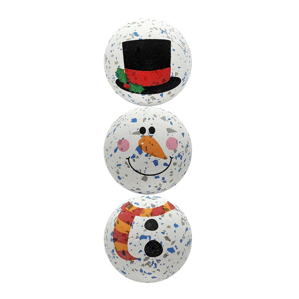 Sportspet Tough Bounce Recycled Snowman Stack (3 Pack, Medium)