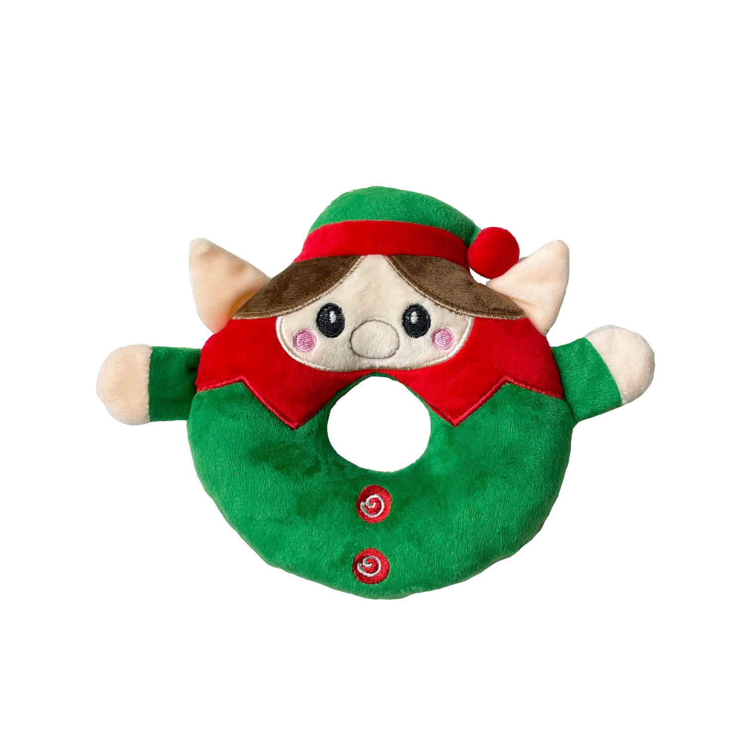 Donut Elf Squeaker Christmas Toy