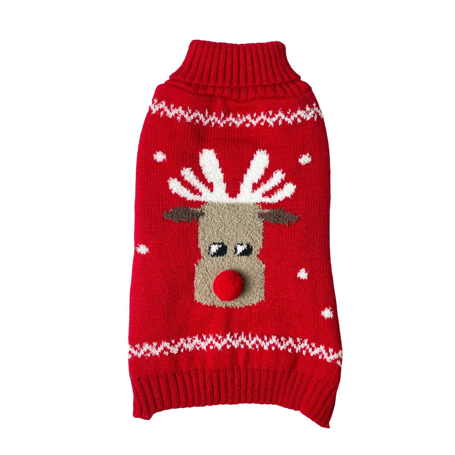 Red Nose Reindeer Dog Sweater