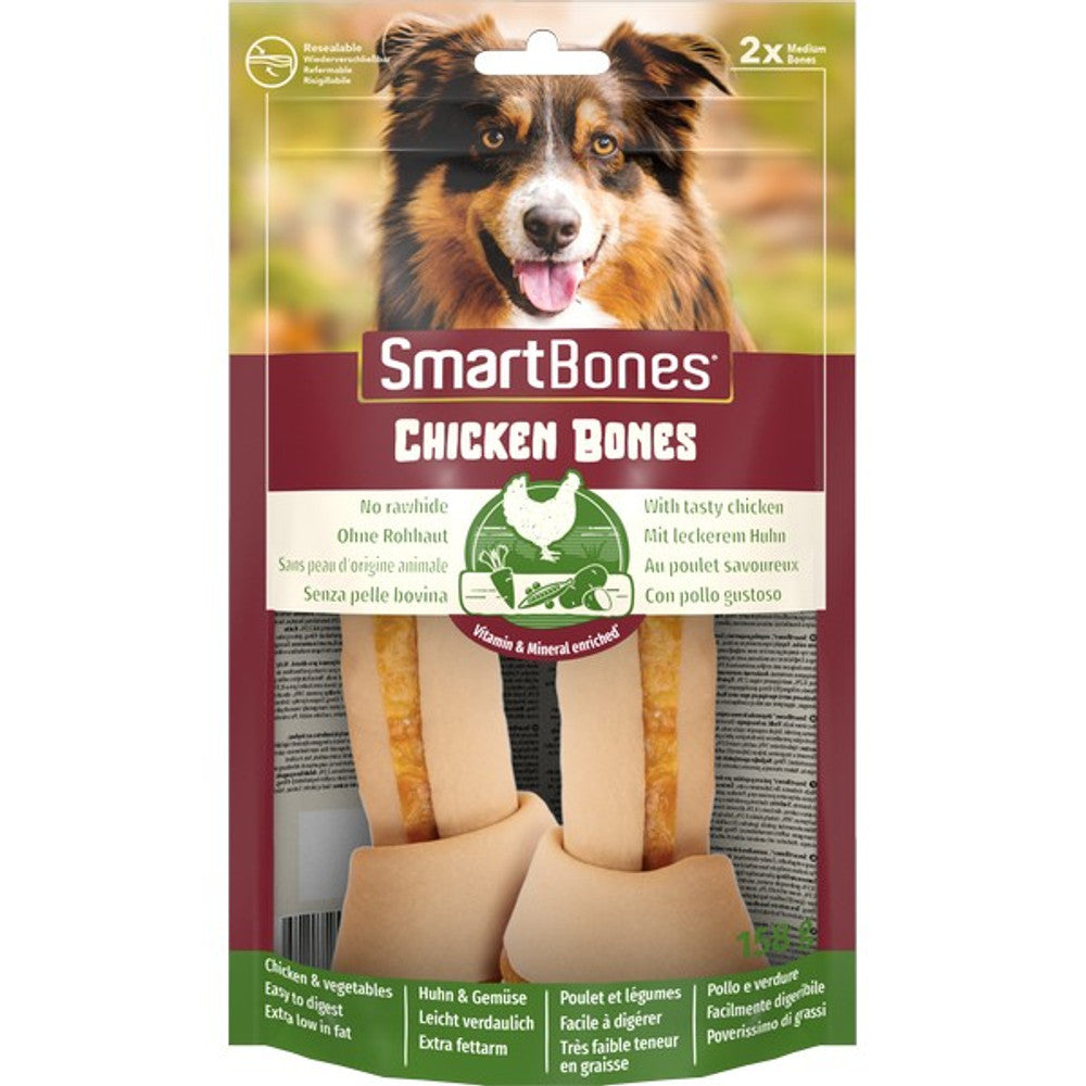 SmartBones Chicken Bones (Medium, 2 Pack)