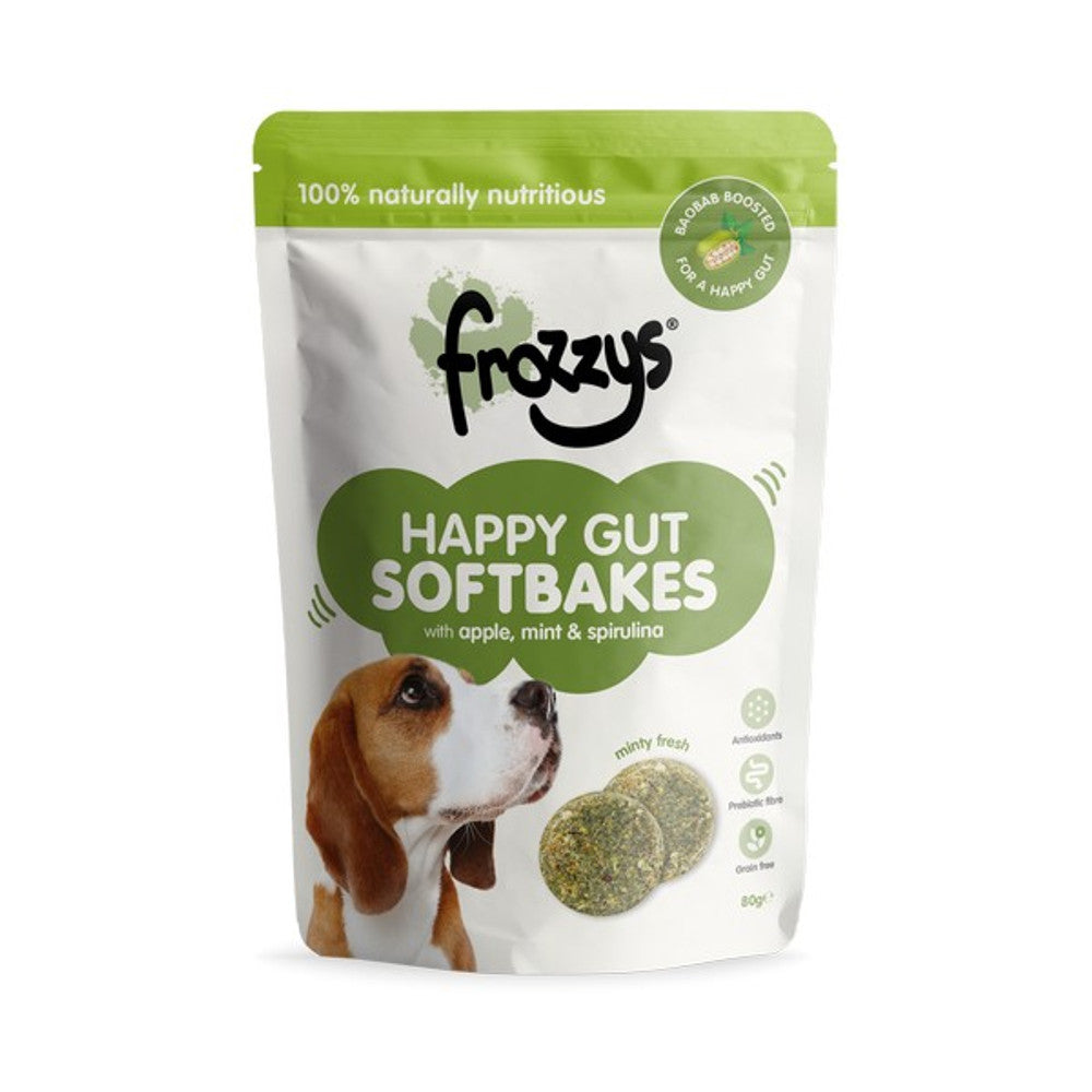 Frozzys Happy Gut Softbakes Apple, Mint & Spirulina Flavour with BAOBAB (80g)