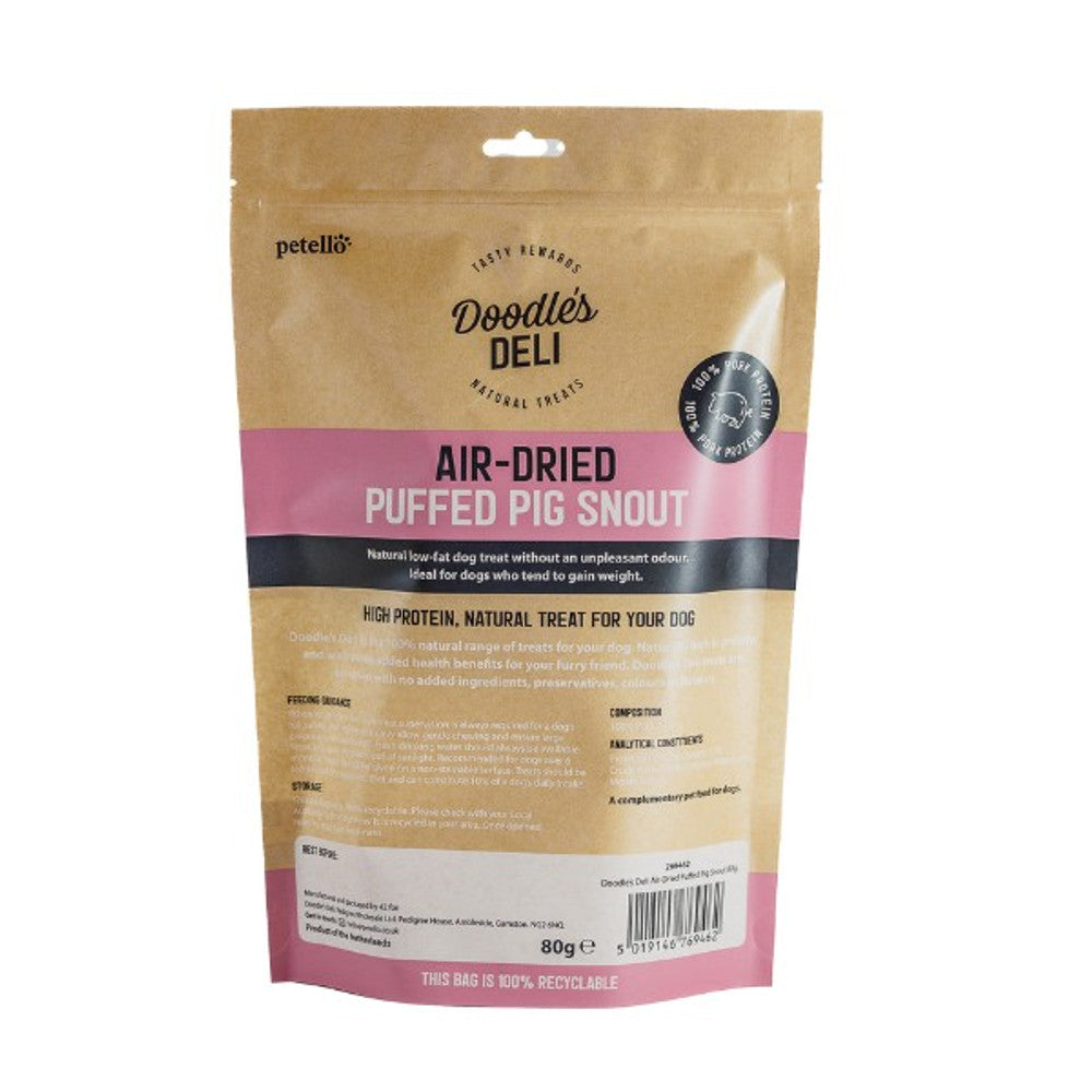 Doodles Deli Air Dried Puffed Pigs Snout (80g)