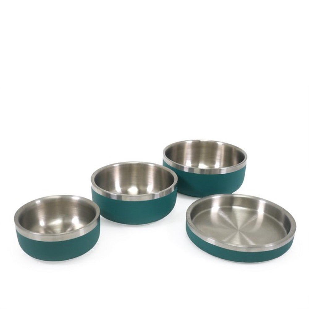 Rosewood Double Wall Stainless Steel Bowl Teal (Various Sizes)