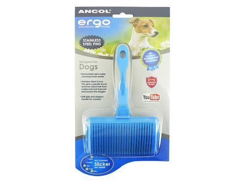 Ancol Ergo Self Cleaning Slicker Brush - Pet's Play Toy Store