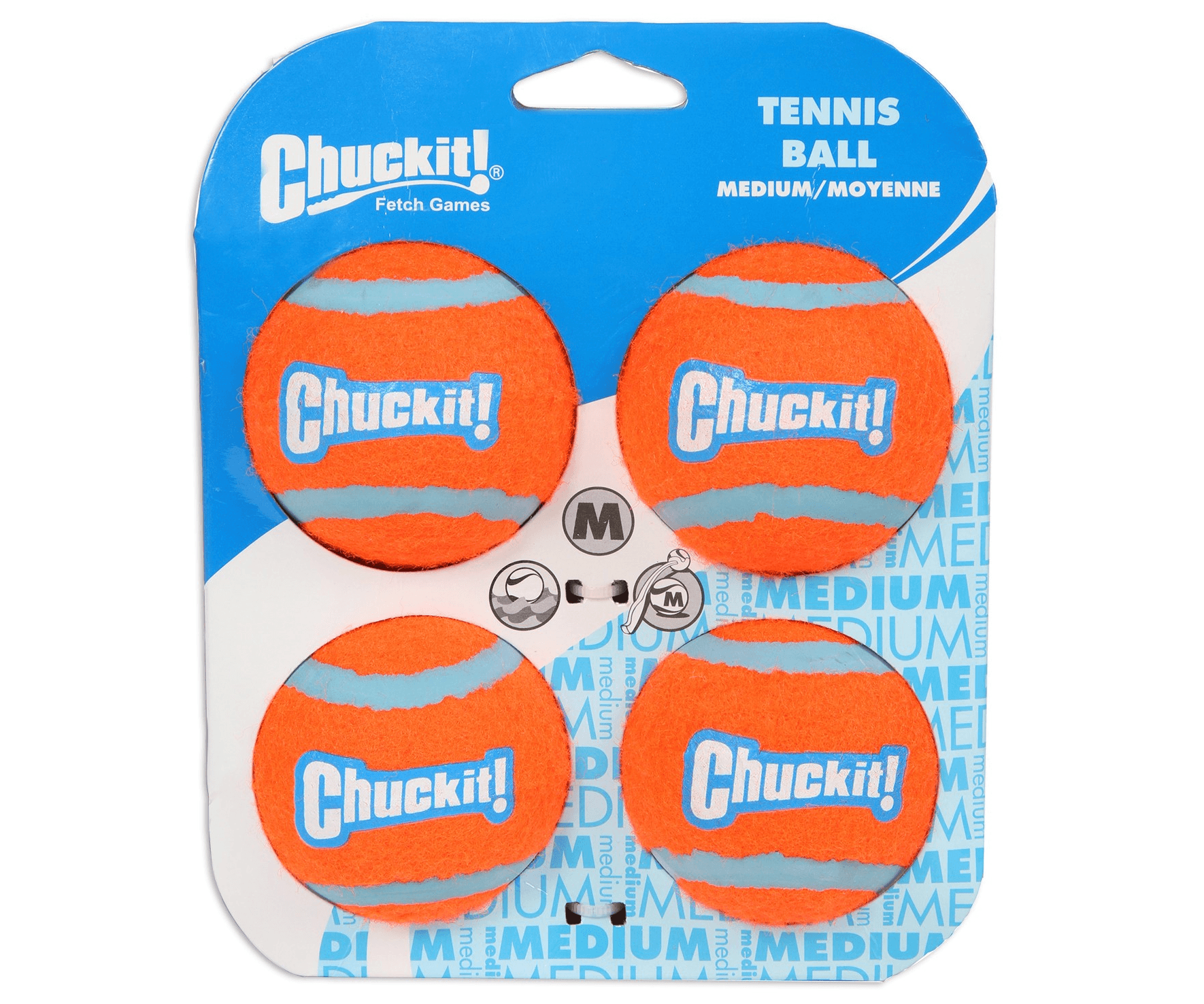 Chuckit! Tennis Balls Medium (4 Pack) - Pet's Play Toy Store