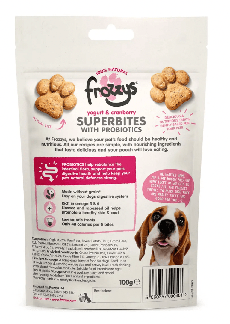 Frozzys Superbites Yogurt and Cranberry (1 Pack) - Pet's Play Toy Store