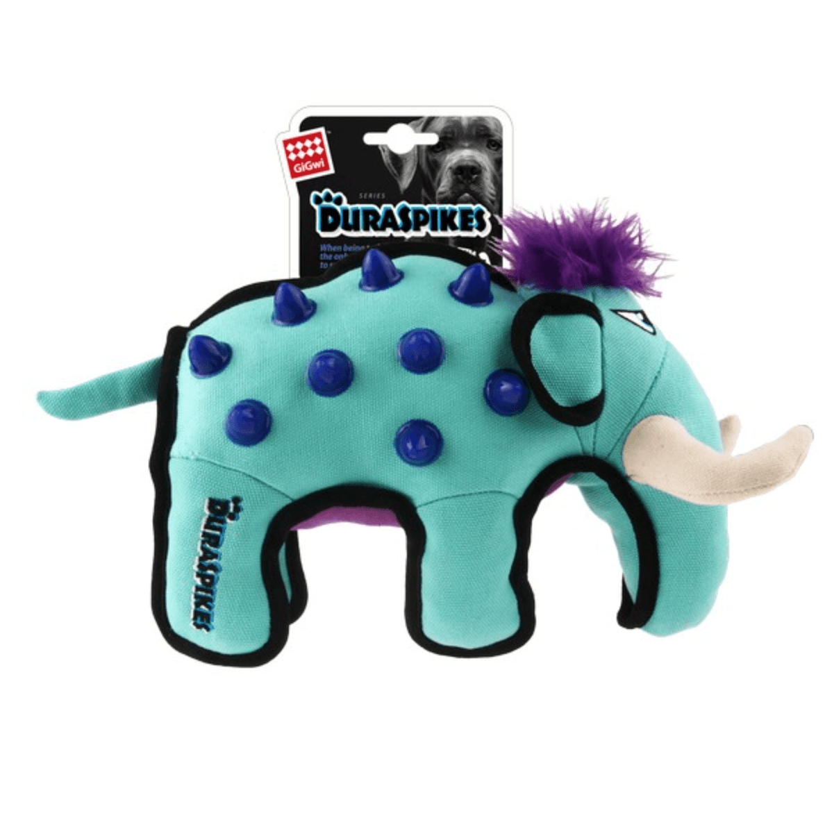 GiGwi Duraspikes Extra Durable Elephant (Light Blue) - Pet's Play Toy Store