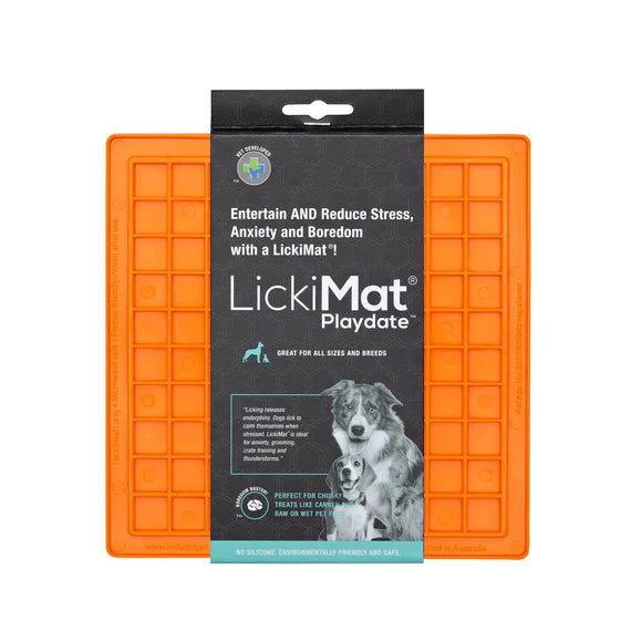 LickiMat Playdate Classic Orange (20cm) - Pet's Play Toy Store