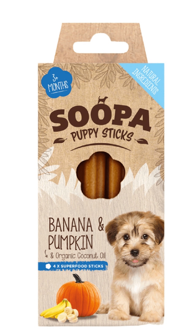 SOOPA Banana and Pumpkin Puppy Sticks - Pet's Play Toy Store