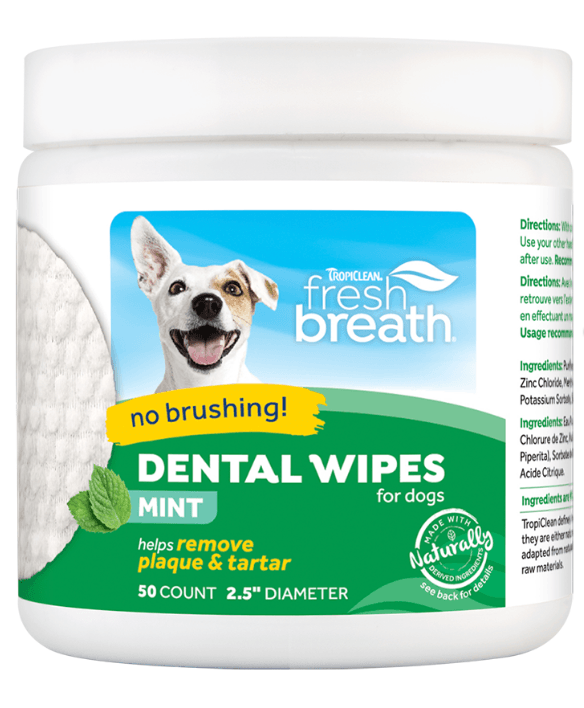Tropiclean Dental Wipes for Dogs (50 Pack) Wuffies
