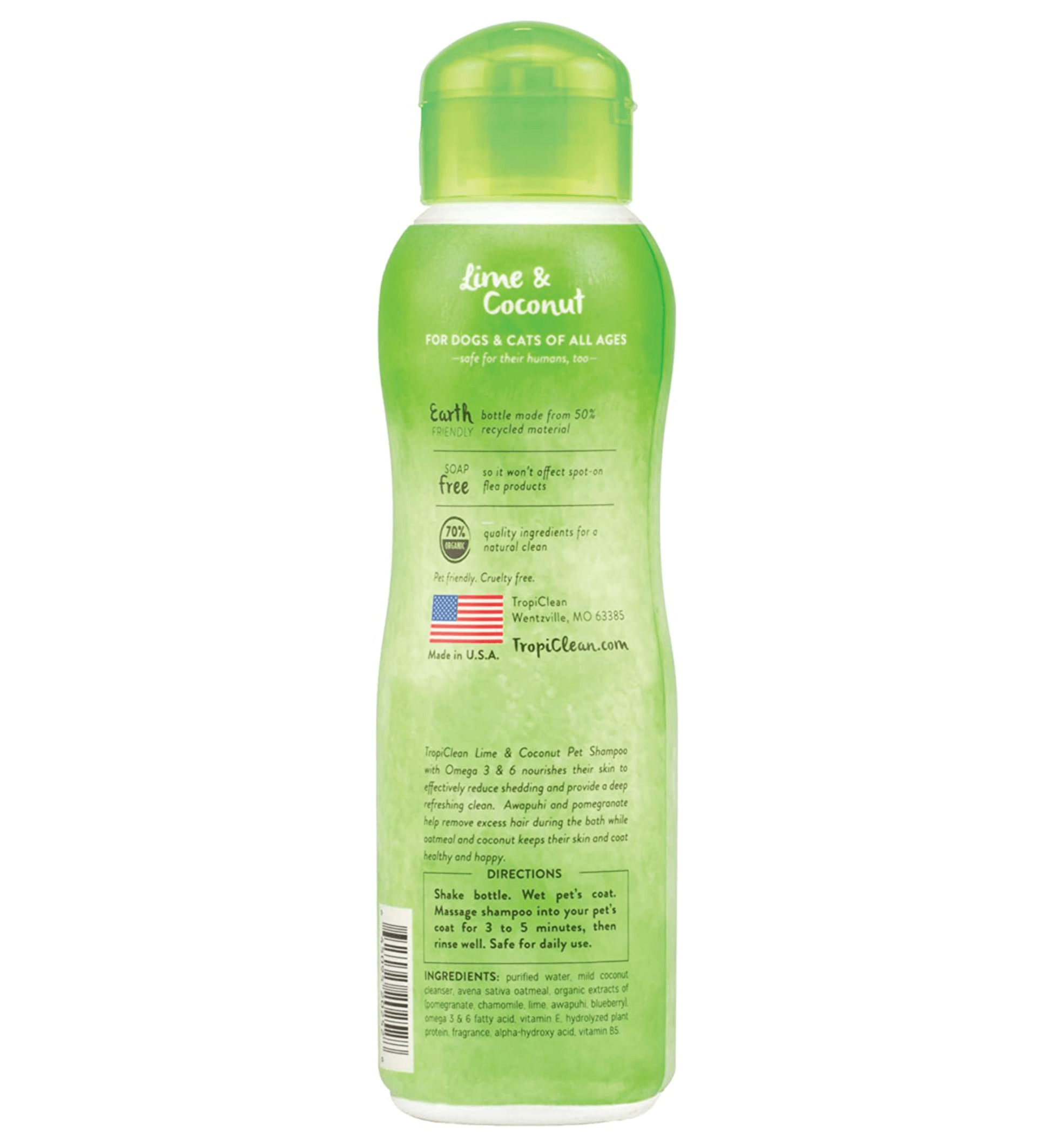 TropiClean Lime and Coconut Shampoo - Pet's Play Toy Store